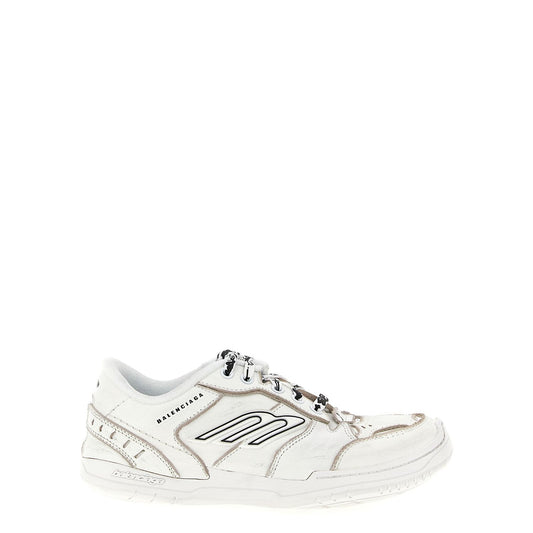Balenciaga White Calfskin Athletic Sneakers