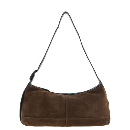 Ami Paris Brown Cowhide Crossbody Bag