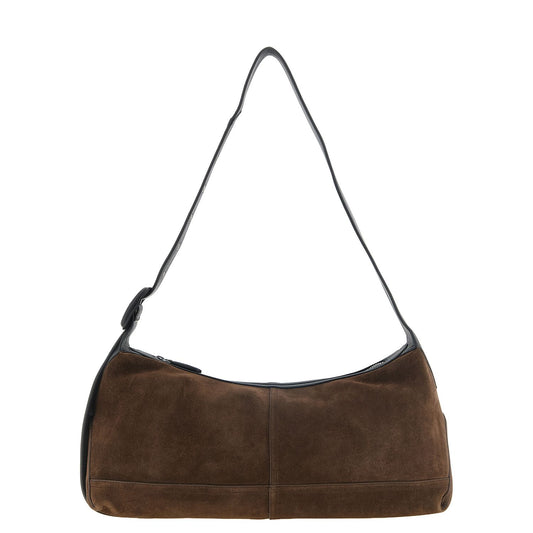Ami Paris Brown Cowhide Crossbody Bag
