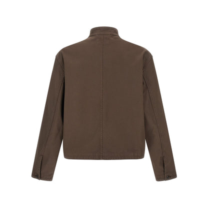 Lemaire Brown Cotton Full-Length Jacket