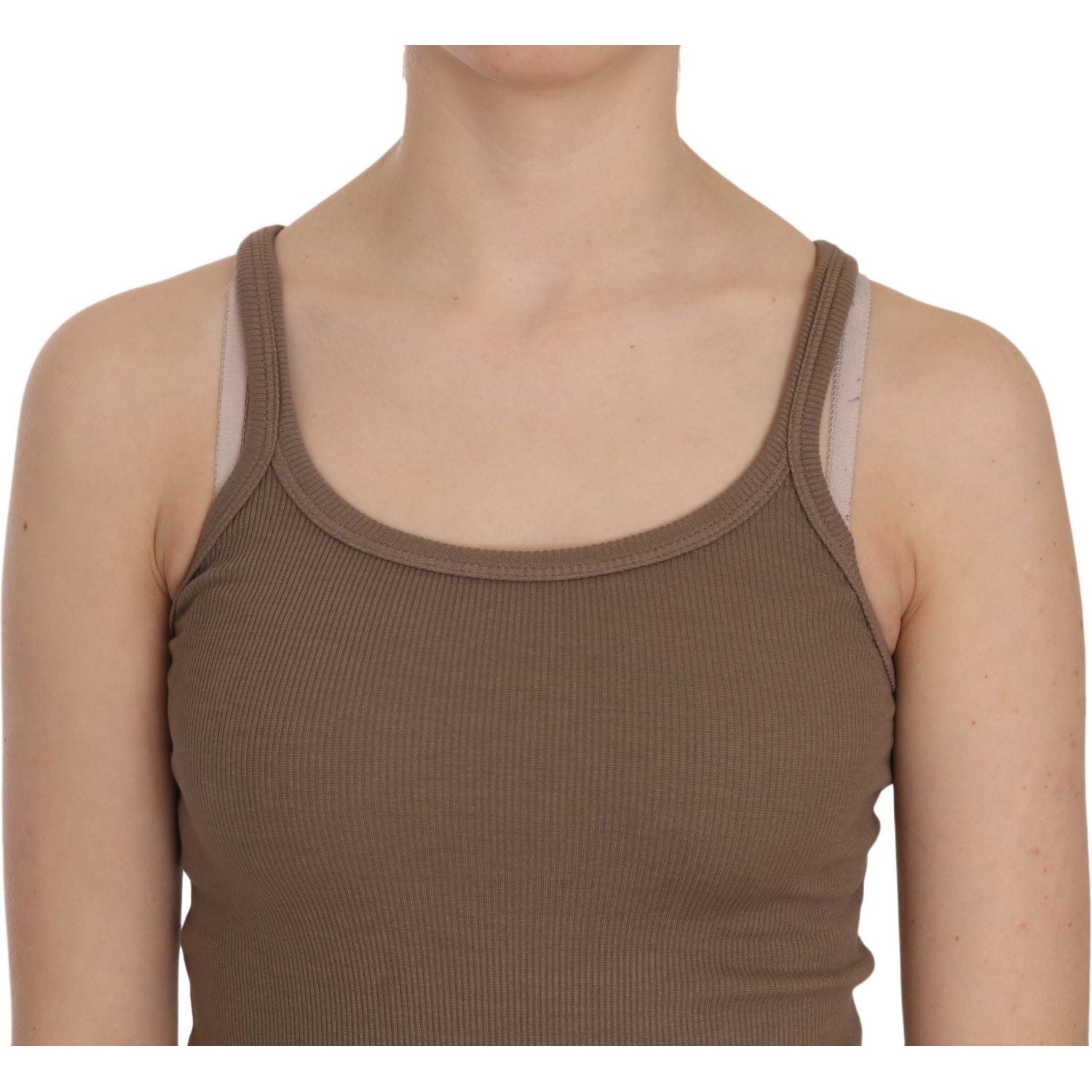 别致细肩带棉质上衣 - 朴实优雅