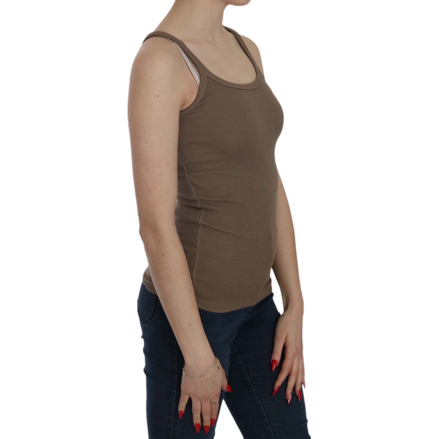 别致细肩带棉质上衣 - 朴实优雅