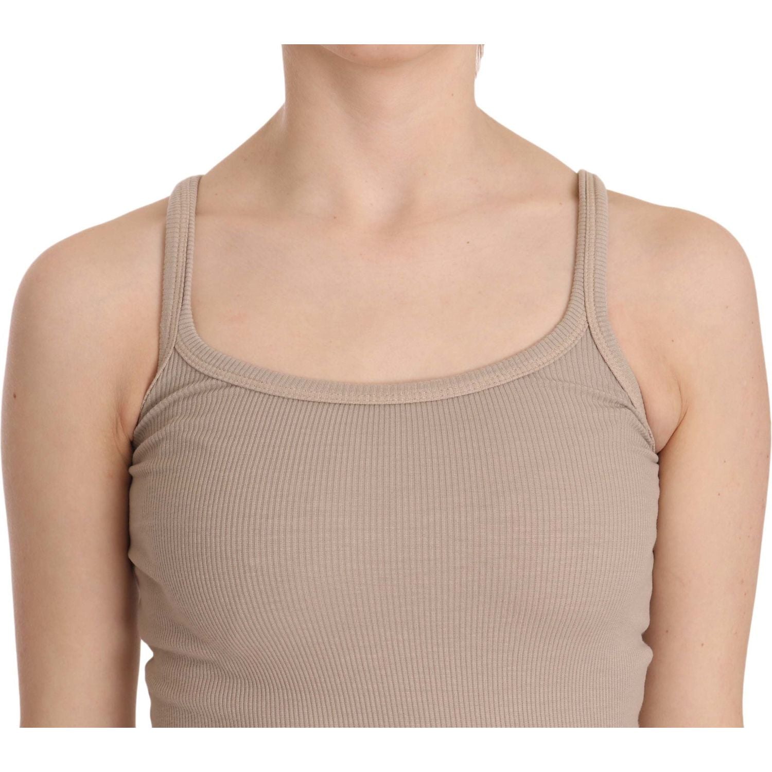 优雅细肩带棉质衬衫