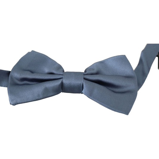 Dolce & Gabbana Elegant Blue Silk Bow Tie Bow Tie Dolce & Gabbana