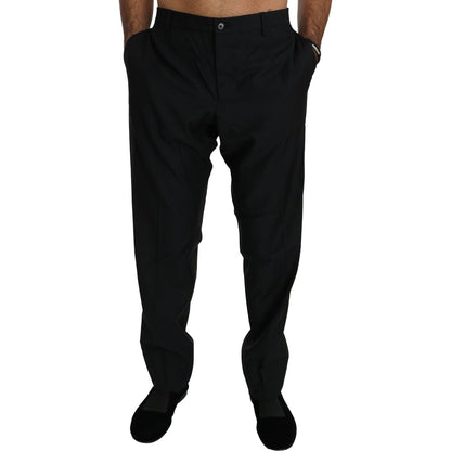 Dolce & Gabbana Black Dress Formal Trouser Men Wool Pants Jeans & Pants