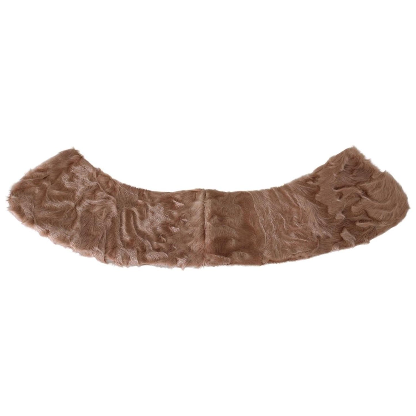 Dolce & Gabbana Elegant Beige Lambskin Scarf for Women Fur Wrap Scarves Dolce & Gabbana