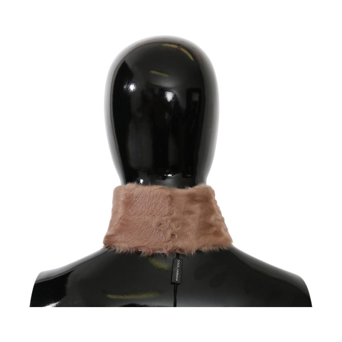 优雅米色小羊皮毛围巾