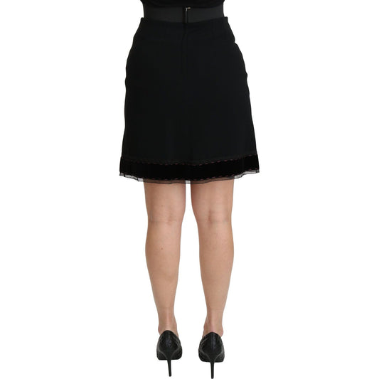 Dolce & Gabbana Elegant High-Waist Black Skirt Dolce & Gabbana