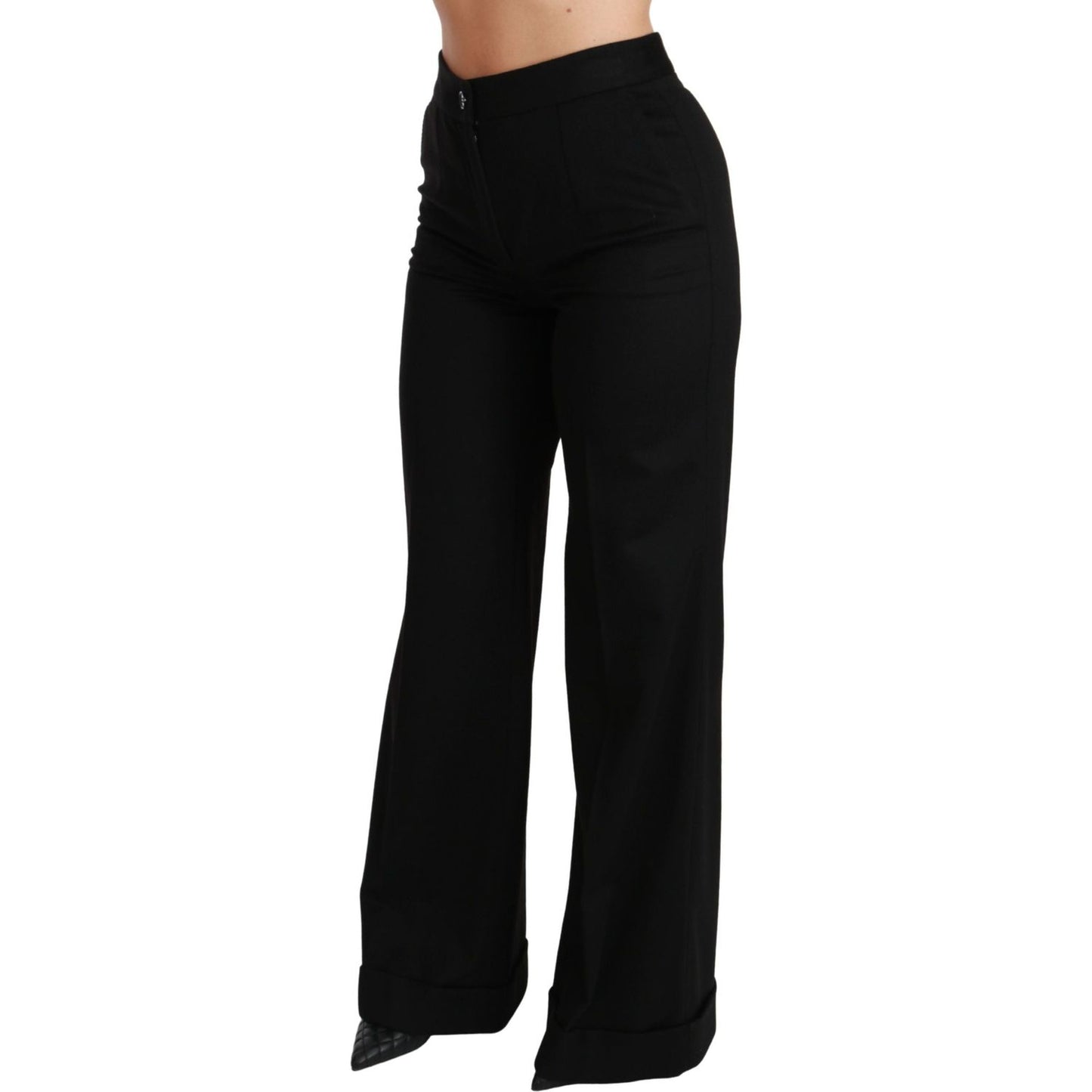 Dolce & Gabbana Elegant High Waist Flared Cashmere Pants Jeans & Pants Dolce & Gabbana