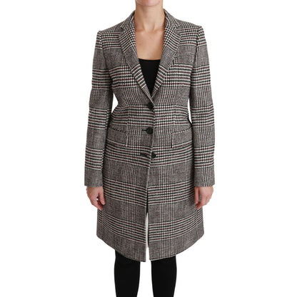 Dolce & Gabbana Multicolor Trench Knee Long Jacket Coat 10% Nylon,1728,25% Wool,5% Acrylic,5% PL,67345645728,Clothing,Coats - Jackets & Coats - Clothing,Dolce & Gabbana,IT40|S,Jackets & Coats - Clothing,Jackets & Coats - Women - Clothing,Material: 55% Cot