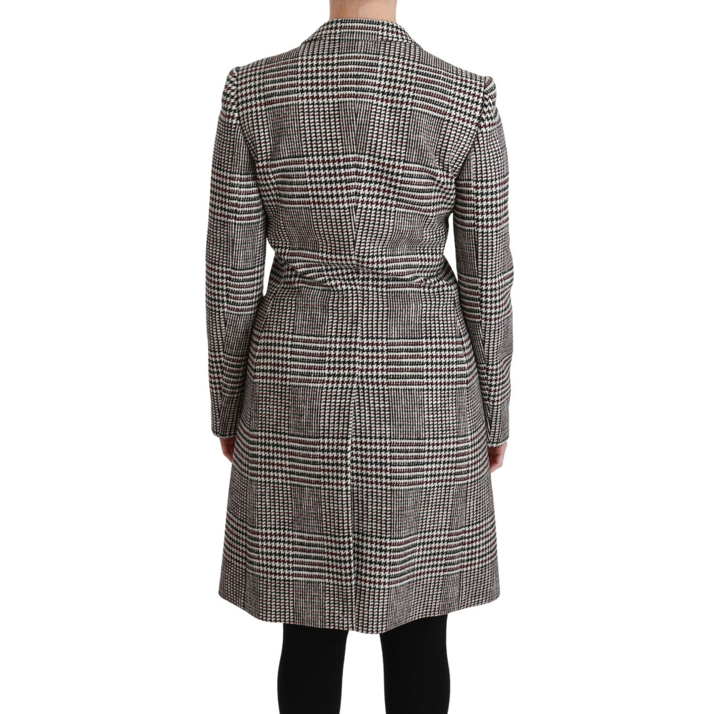 Dolce & Gabbana Multicolor Trench Knee Long Jacket Coat 10% Nylon,1728,25% Wool,5% Acrylic,5% PL,67345645728,Clothing,Coats - Jackets & Coats - Clothing,Dolce & Gabbana,IT40|S,Jackets & Coats - Clothing,Jackets & Coats - Women - Clothing,Material: 55% Cot