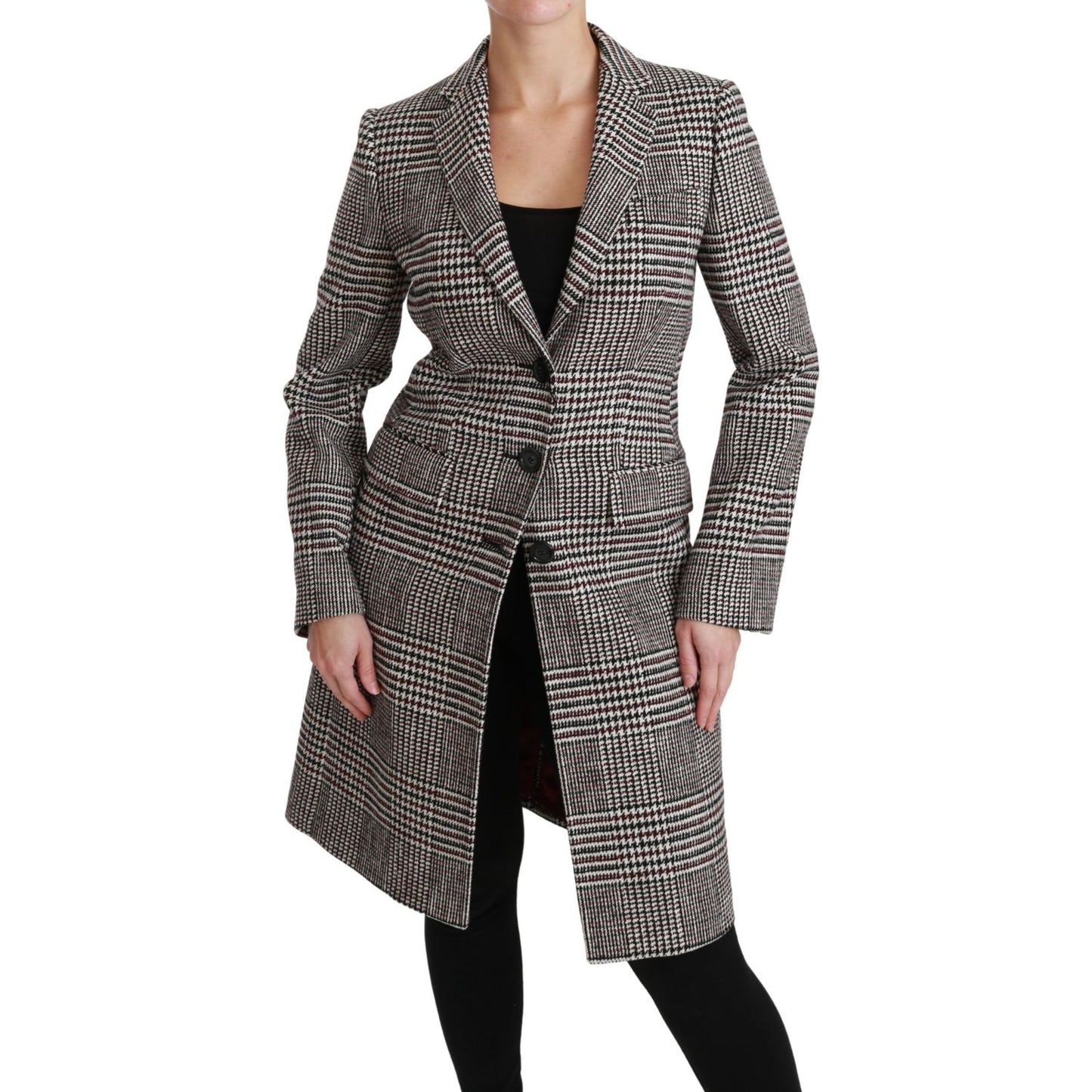 Dolce & Gabbana Multicolor Trench Knee Long Jacket Coat 10% Nylon,1728,25% Wool,5% Acrylic,5% PL,67345645728,Clothing,Coats - Jackets & Coats - Clothing,Dolce & Gabbana,IT40|S,Jackets & Coats - Clothing,Jackets & Coats - Women - Clothing,Material: 55% Cot