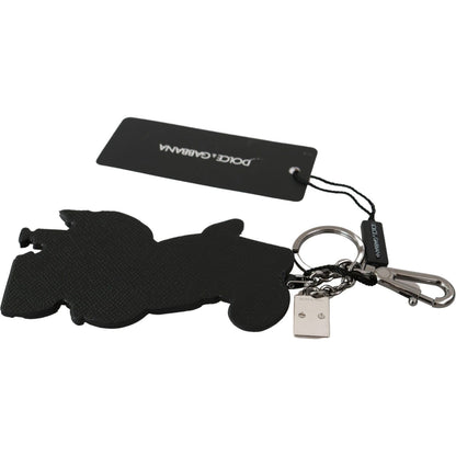 Dolce & Gabbana Leather Dominico Stefano SICILY WESTERN Badge Keychain Dolce & Gabbana