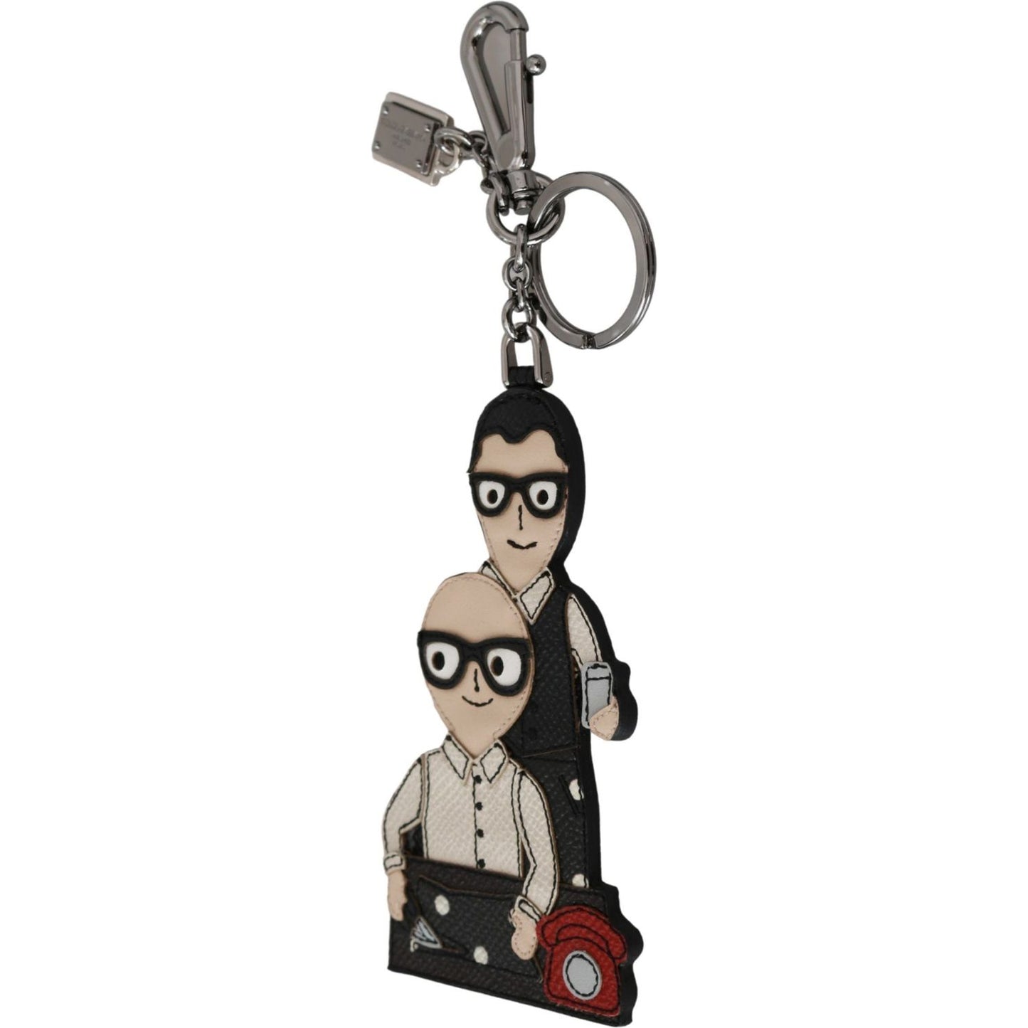 Dolce & Gabbana Leather Dominico Stefano #DGFAMILY Logo Badge Keychain Dolce & Gabbana
