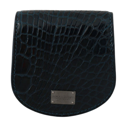 Dolce & Gabbana Blue Exotic Skins Condom Case Holder Pocket Dolce & Gabbana