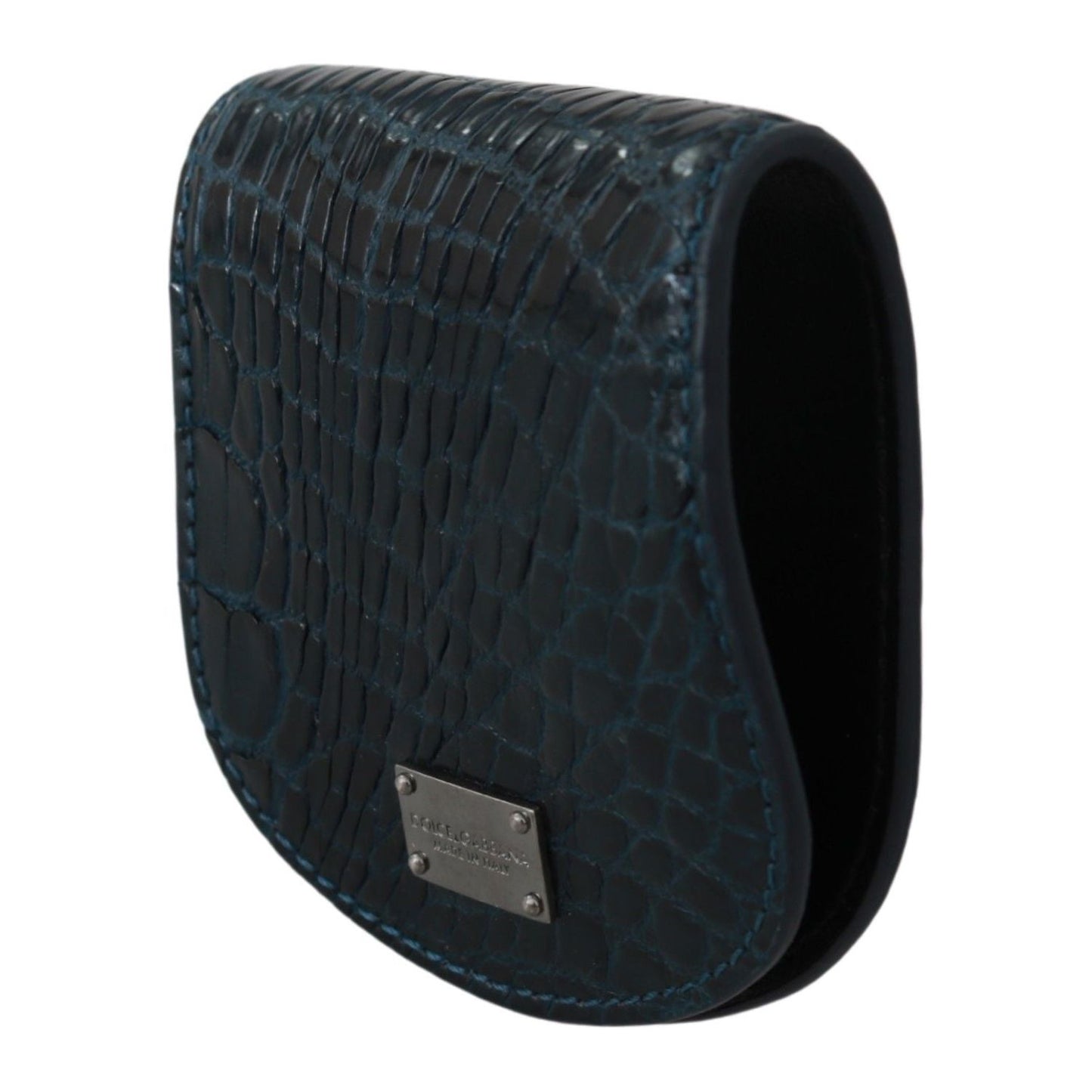 Dolce & Gabbana Blue Exotic Skins Condom Case Holder Pocket Dolce & Gabbana