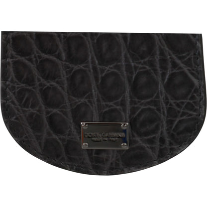 Dolce & Gabbana Gray Exotic Skin Condom Case Holder Pocket Wallet Dolce & Gabbana