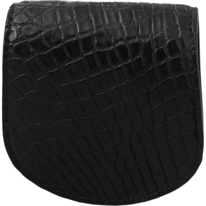 Dolce & Gabbana Black Exotic Skin Pocket Condom Case Holder Dolce & Gabbana