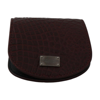 Dolce & Gabbana Brown Exotic Skin Pocket Condom Case Holder Dolce & Gabbana