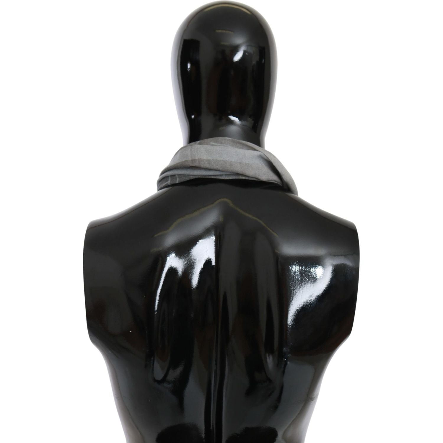 优雅蓝灰色图案围巾