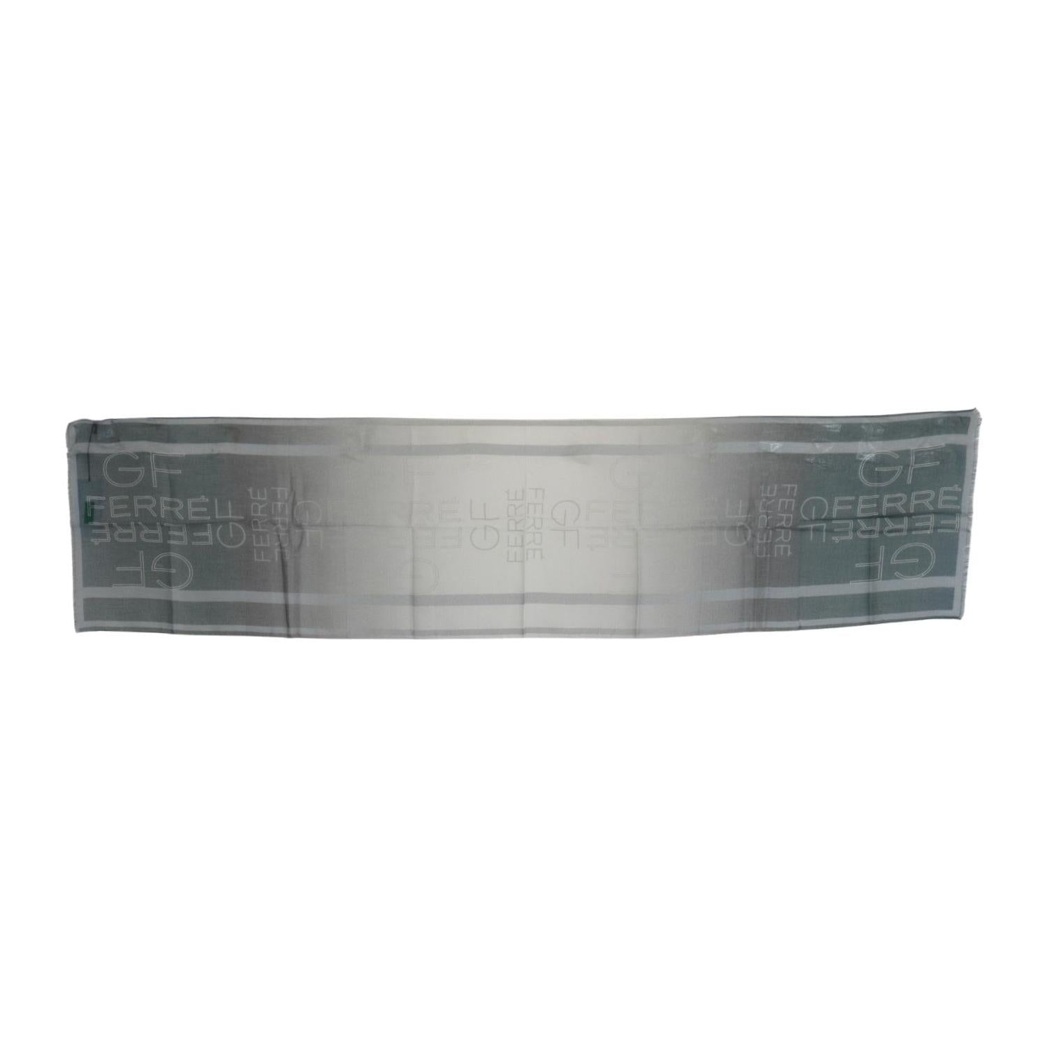 优雅蓝灰色图案围巾