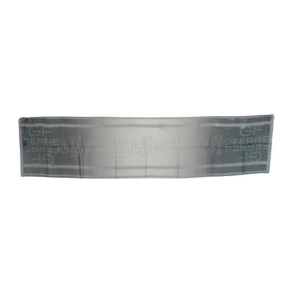 GF Ferre Gray Wool Viscose Foulard Patterned Branded Scarf GF Ferre