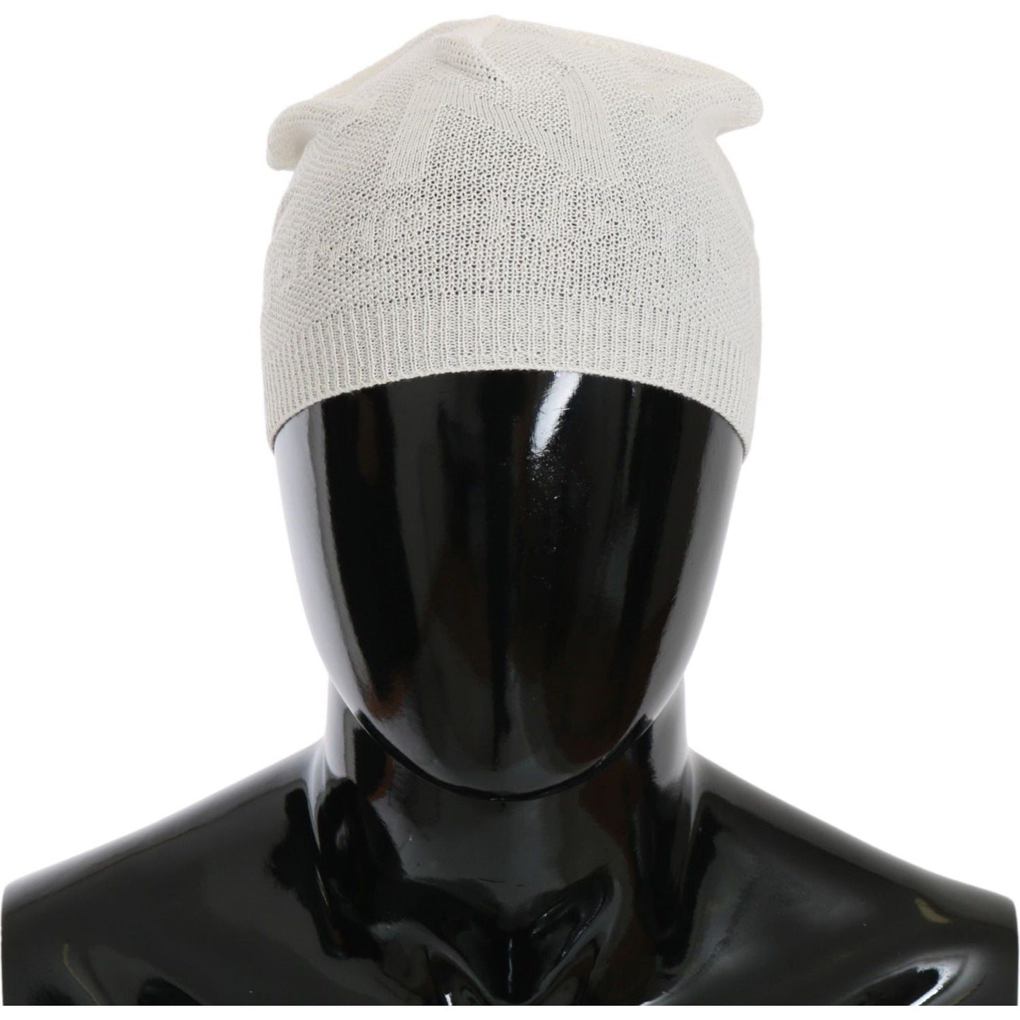 Costume National Elegant White Wool Blend Beanie Hat Beanie Hat Costume National