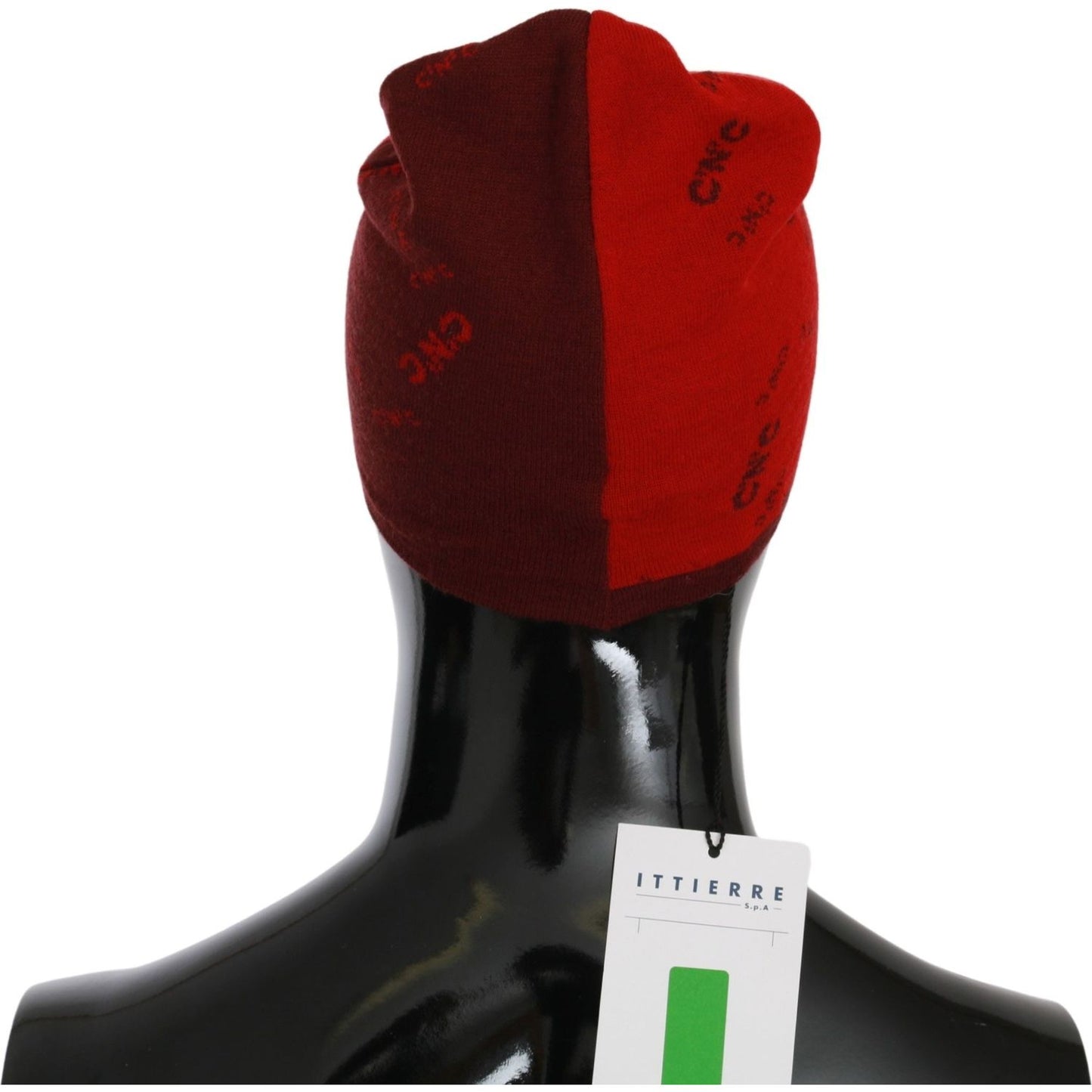 Costume National Red Wool Blend Branded Beanie Hat 1728,50% Acrylic,67345645728,Accessories,Beanie - Hats - Accessories,Costume National,Hats & Caps - Men - Accessories,Hats - Accessories,Material: 50% Wool,Men,Men - Accessories,New with tags,Red