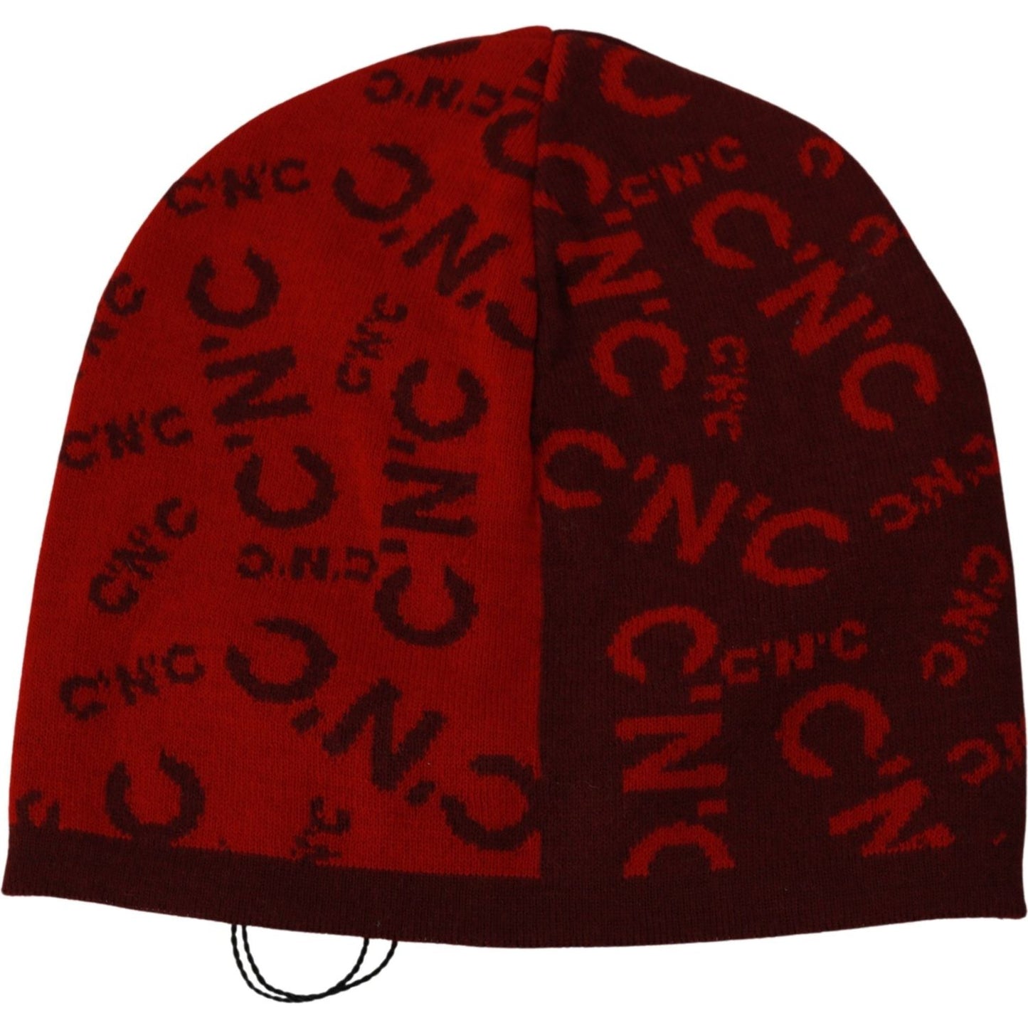Costume National Red Wool Blend Branded Beanie Hat 1728,50% Acrylic,67345645728,Accessories,Beanie - Hats - Accessories,Costume National,Hats & Caps - Men - Accessories,Hats - Accessories,Material: 50% Wool,Men,Men - Accessories,New with tags,Red