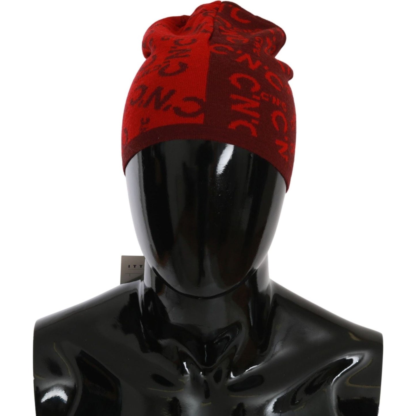 Costume National Red Wool Blend Branded Beanie Hat 1728,50% Acrylic,67345645728,Accessories,Beanie - Hats - Accessories,Costume National,Hats & Caps - Men - Accessories,Hats - Accessories,Material: 50% Wool,Men,Men - Accessories,New with tags,Red