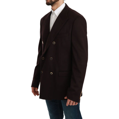 Dolce & Gabbana Bordeaux Cashmere Coat TAORMINA Blazer