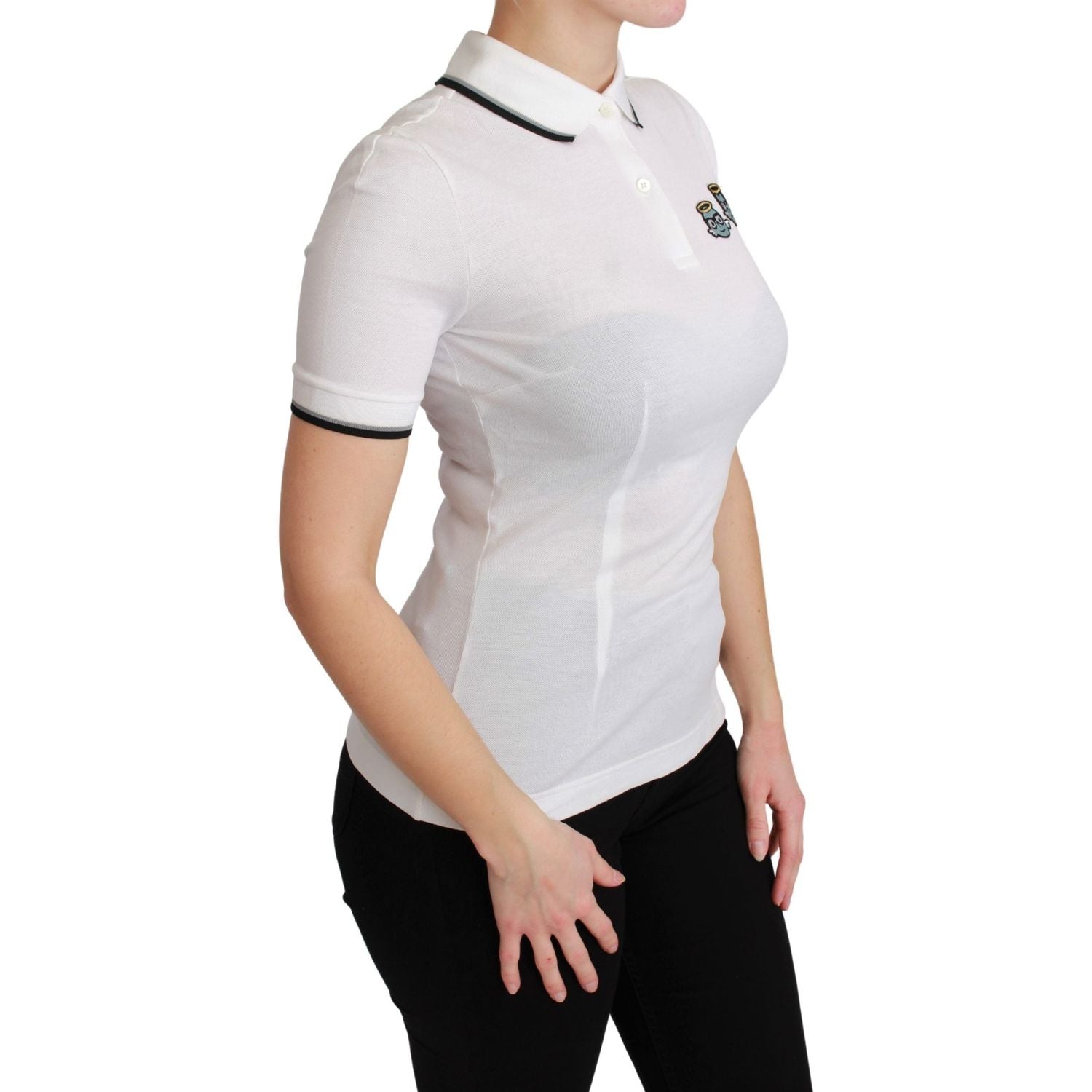 تي شيرت Dolce &amp; Gabbana Chic Polo Angel المطرز