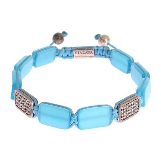 Nialaya CZ Opal 925 Silver Bracelet Nialaya