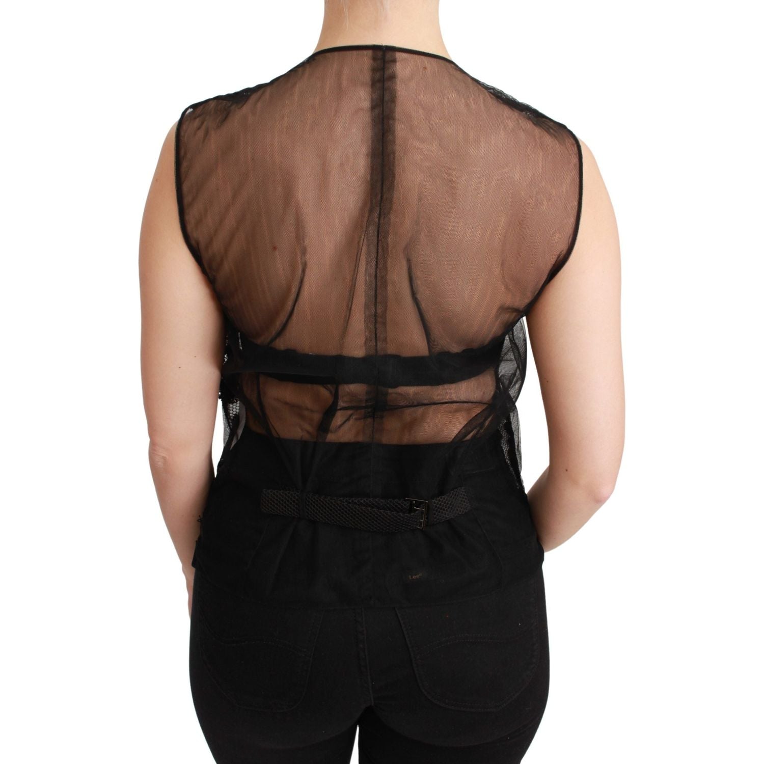 سترة دولتشي آند غابانا الأنيقة المصنوعة من الحرير الأسود المزخرف بالزهور