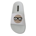 Dolce & Gabbana Chic White Slide Sandals - Luxury Summer Footwear Dolce & Gabbana Gray