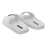 Dolce & Gabbana Chic White Slide Sandals - Luxury Summer Footwear Dolce & Gabbana Gray