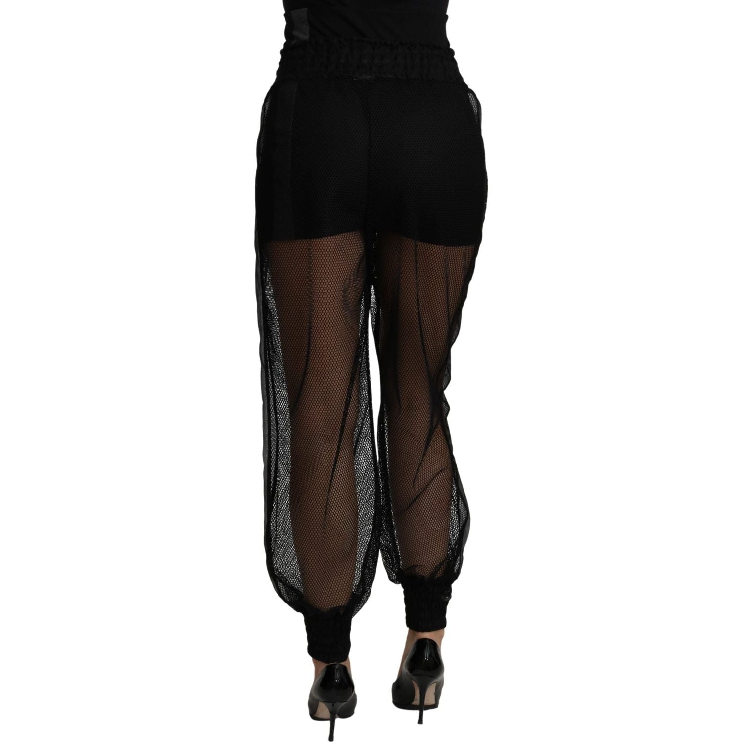 بنطال رياضي أنيق من مزيج الحرير عالي الخصر من دولتشي آند غابانا