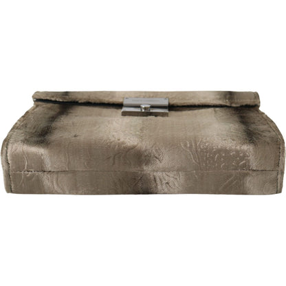 Dolce & Gabbana Beige Velvet Floral Leather Men Document Briefcase Dolce & Gabbana