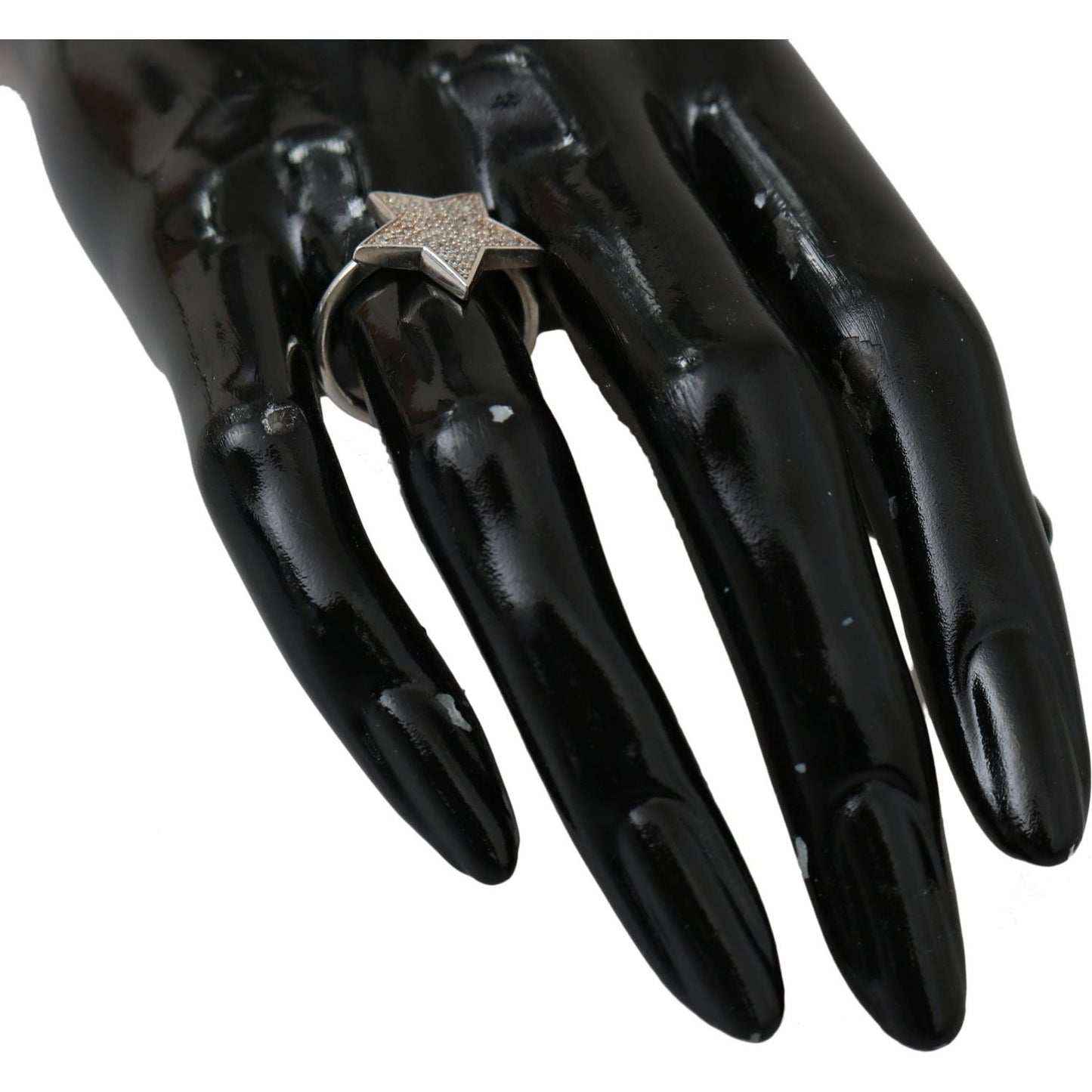 Nialaya Silver Womens Clear CZ Star 925 Ring Nialaya