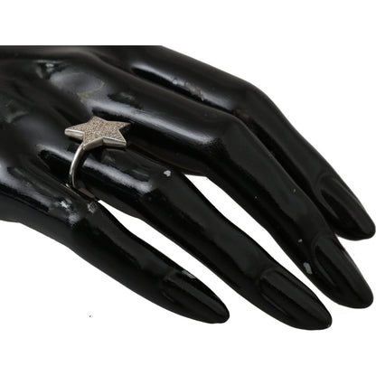 Nialaya Silver Womens Clear CZ Star 925 Ring Nialaya