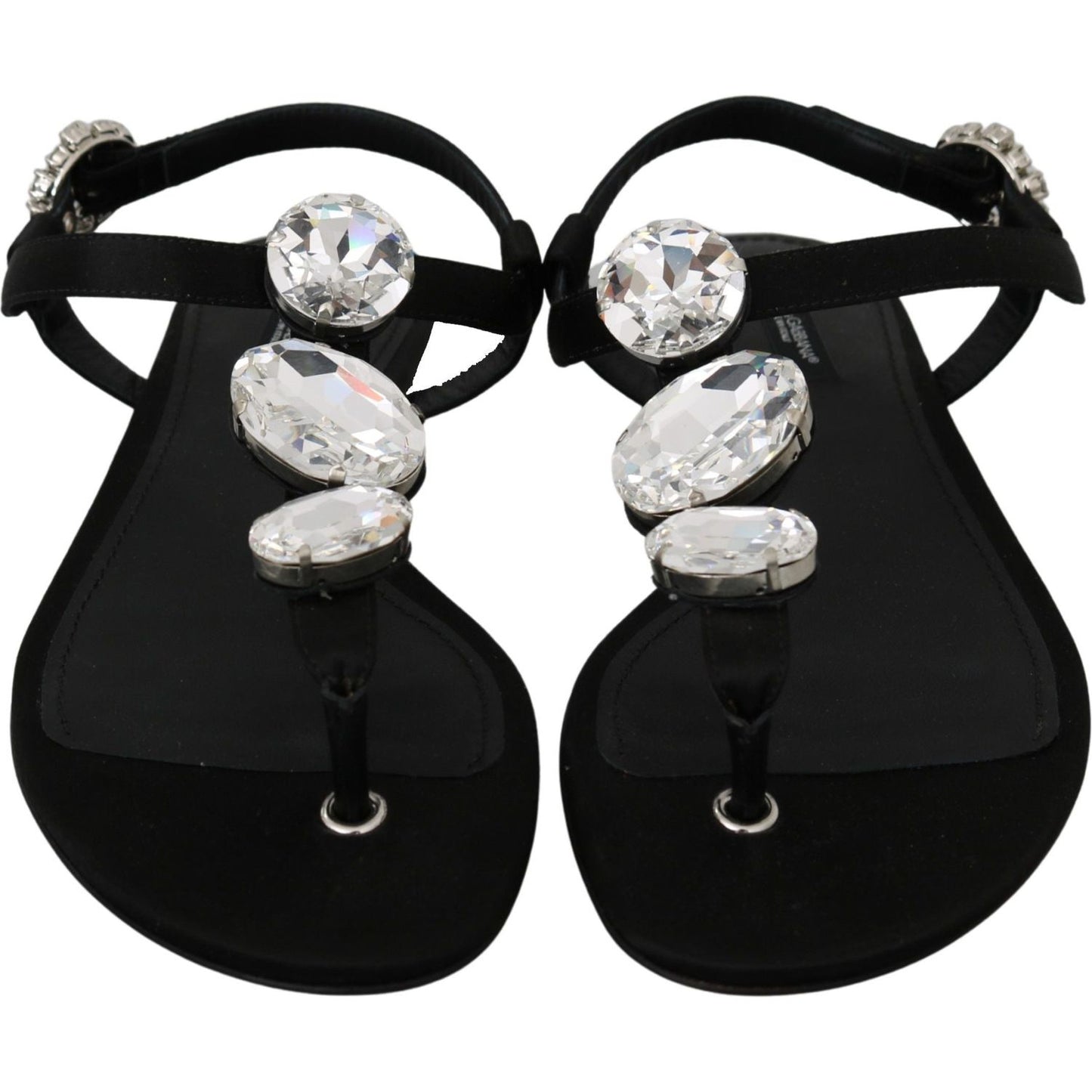 Dolce & Gabbana Elegant Crystal-Embellished Silk Sandals Dolce & Gabbana