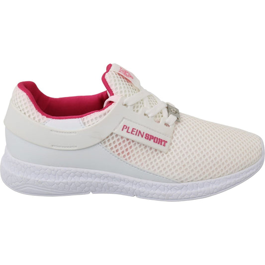 Philipp Plein White Pink Polyester Becky Sneakers Shoes 1728,67345645728,Athletic - Sneakers - Shoes,EU37/US6.5,Material: Polyester,New with tags,Philipp Plein,Shoes,Sneakers - Shoes,Sneakers - Women - Shoes,Sport Shoes (athletic shoes) - Sportswear - Clo