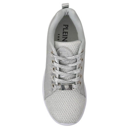 Philipp Plein Gisella Silver Polyester Sneakers Shoes 1728,67345645728,Athletic - Sneakers - Shoes,EU36/US5.5,EU37/US6.5,EU39/US8.5,Material: Polyester,New with tags,Philipp Plein,Shoes,Silver,Sneakers - Shoes,Sneakers - Women - Shoes,Sport Shoes (athleti