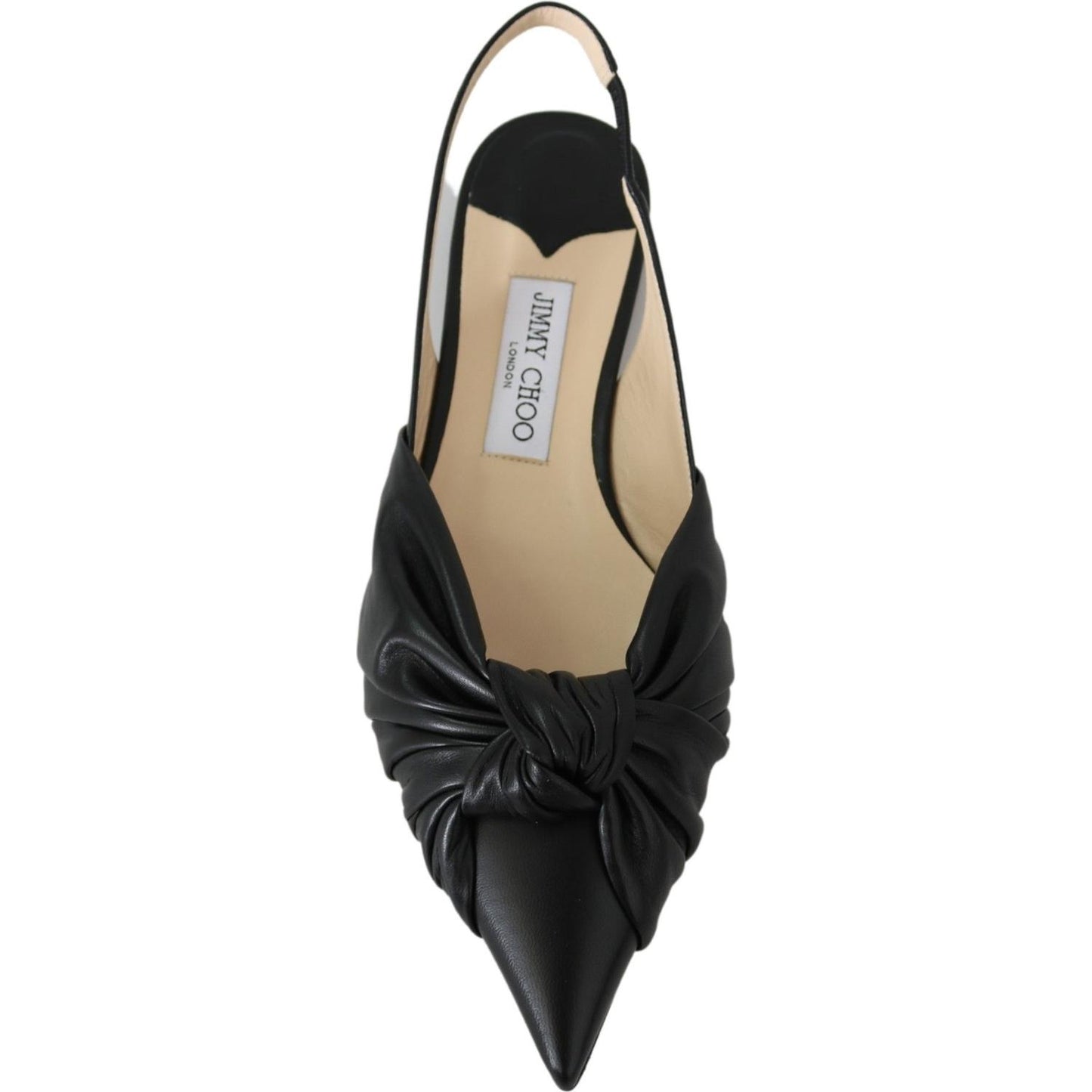 Jimmy Choo Elegant Pointed Toe Leather Flats Shoes Jimmy Choo