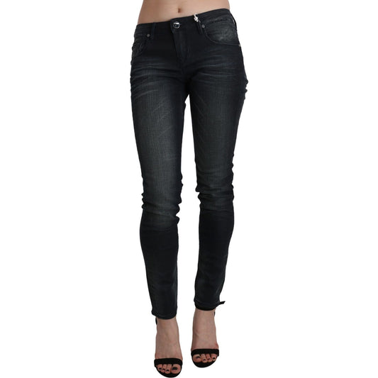 Acht Blue Washed Low Waist Skinny Denim Trouser Acht