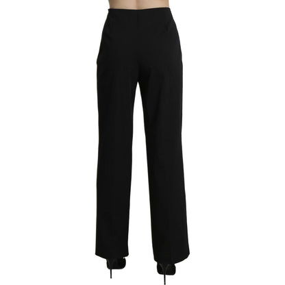 BENCIVENGA Black High Waist Straight Dress Trouser Pants