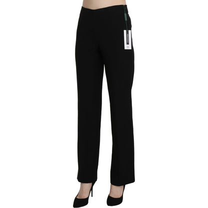 BENCIVENGA Black High Waist Straight Formal Dress Trouser