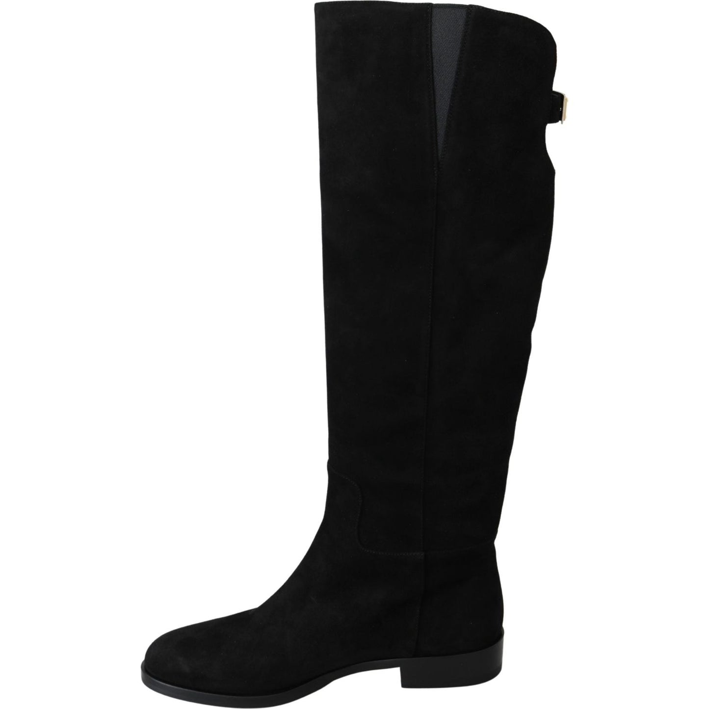 Dolce & Gabbana Elegant Black Suede Knee High Boots Dolce & Gabbana