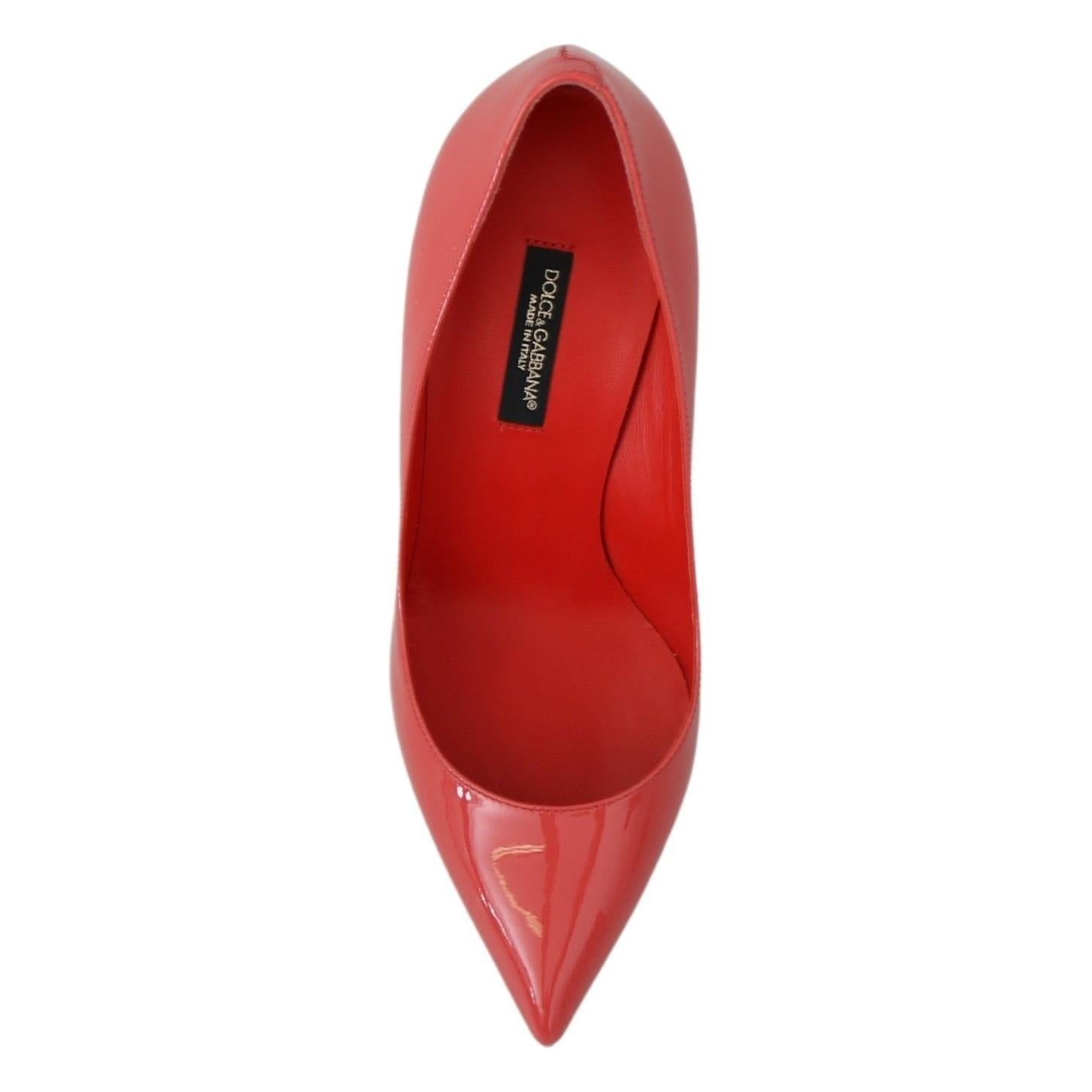 Dolce & Gabbana Dark Pink Patent Leather Heels Pumps