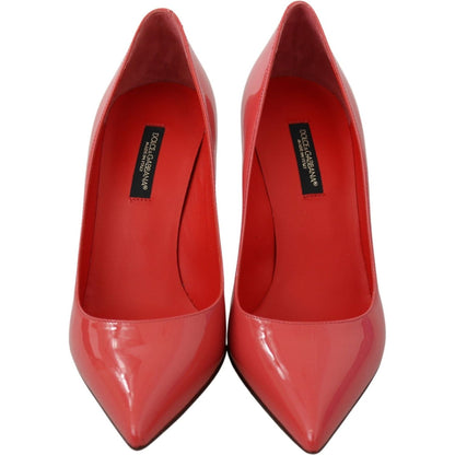 Dolce & Gabbana Dark Pink Patent Leather Heels Pumps